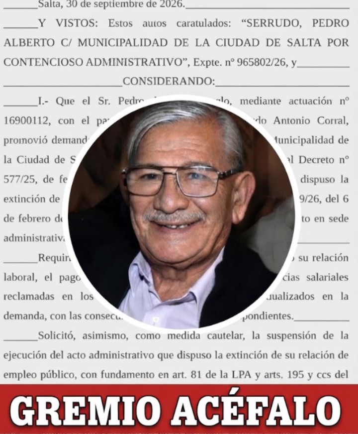 Serrudo jubilado y sin tutela sindical: rechazo de la medida cautelar